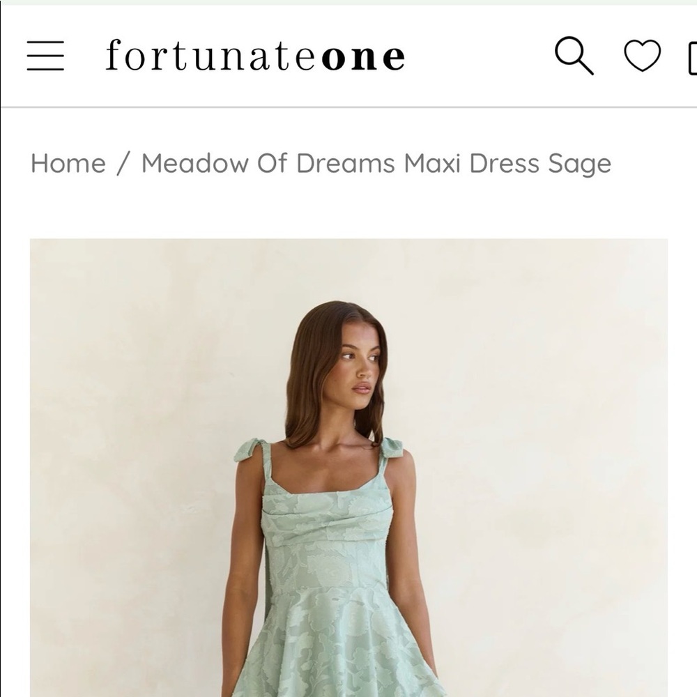 Fortunate One- Meadow Of Dreams Maxi Dress Sage